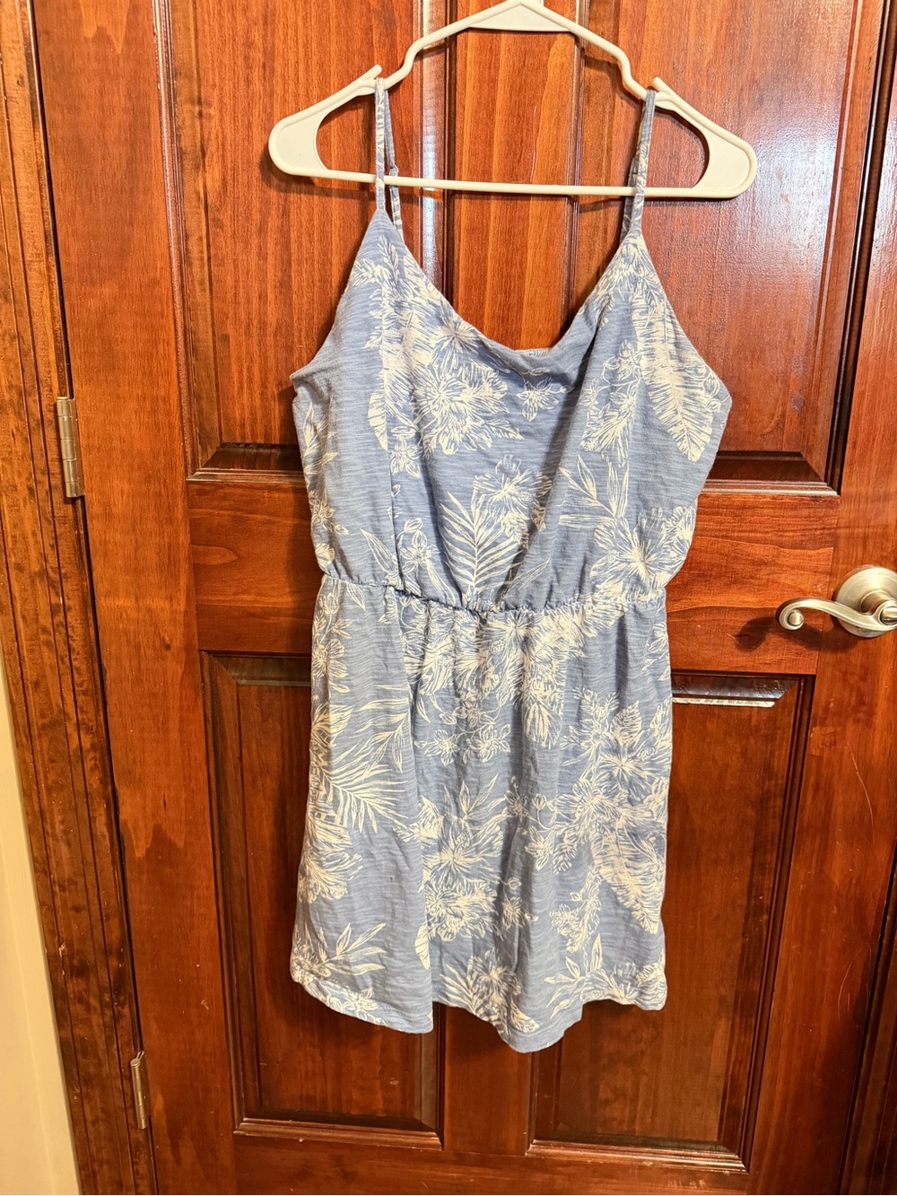 Old Navy Blue & White Floral Spaghetti Strap Sundress Size Large